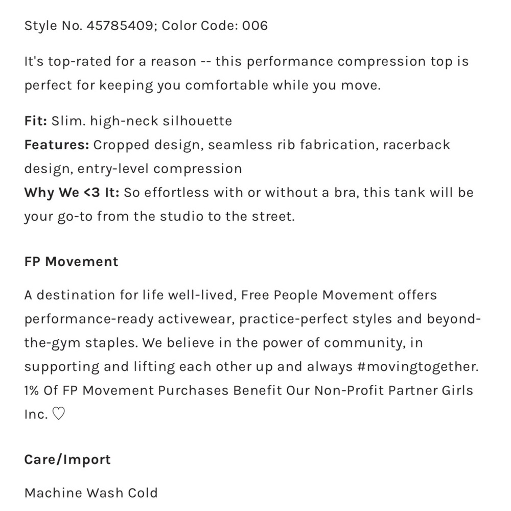 Free People Movement Happiness Runs Crop Tank Size XS/S NWOT - Picture 11 of 12